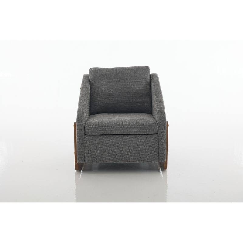 Modern Upholstered Armchair Chenille Fabric Accent Leisure Chair