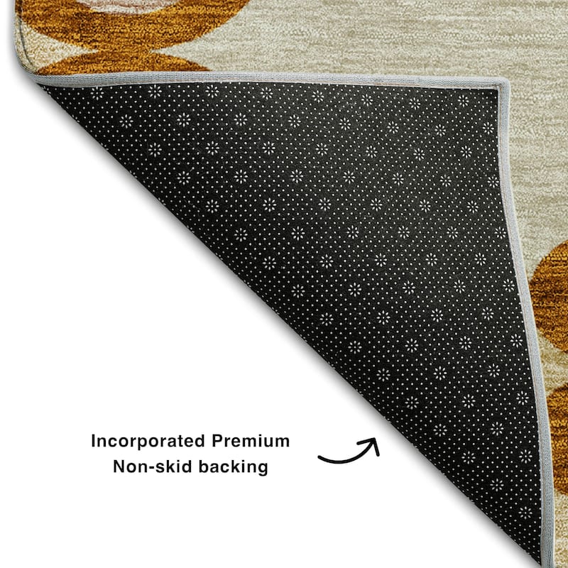 Premium Washable Super Soft Ornate Scroll Mayfield Rug