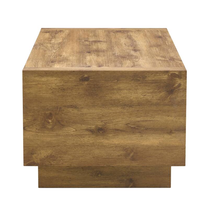 Modern Natural Wood-colored Rectangular Coffee Table for Living Room