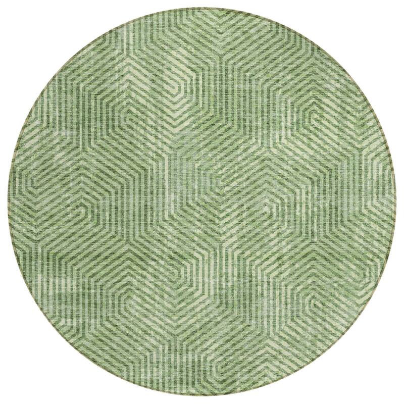 HomeRoots Geometric Transitional Rectangle Outdoor Rug