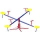preview thumbnail 2 of 7, Outsunny Teeter Totter Outdoor Seesaw 4 Seat Backyard Toy Playground Equipment 3-8 Years Old