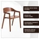 preview thumbnail 47 of 53, Rivo Mid-Century Modern Solid Oak Wood Accent Dining Chair with Open Back for Dining Room, Living Room and Kitchen