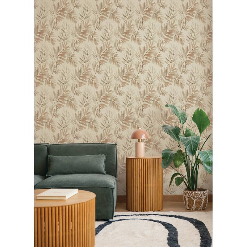 A-Street Prints Serenade Blush Ferns Wallpaper