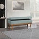 preview thumbnail 8 of 134, Carson Carrington Sastamala Mid-century Storage Bench Sea Blue