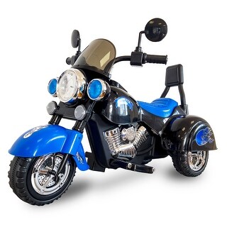 6V Kids Ride On Chopper Motorcycle with LED Headlights, Electric 3-Wheel Motorbike for Boys and Girls, Ages 3-5