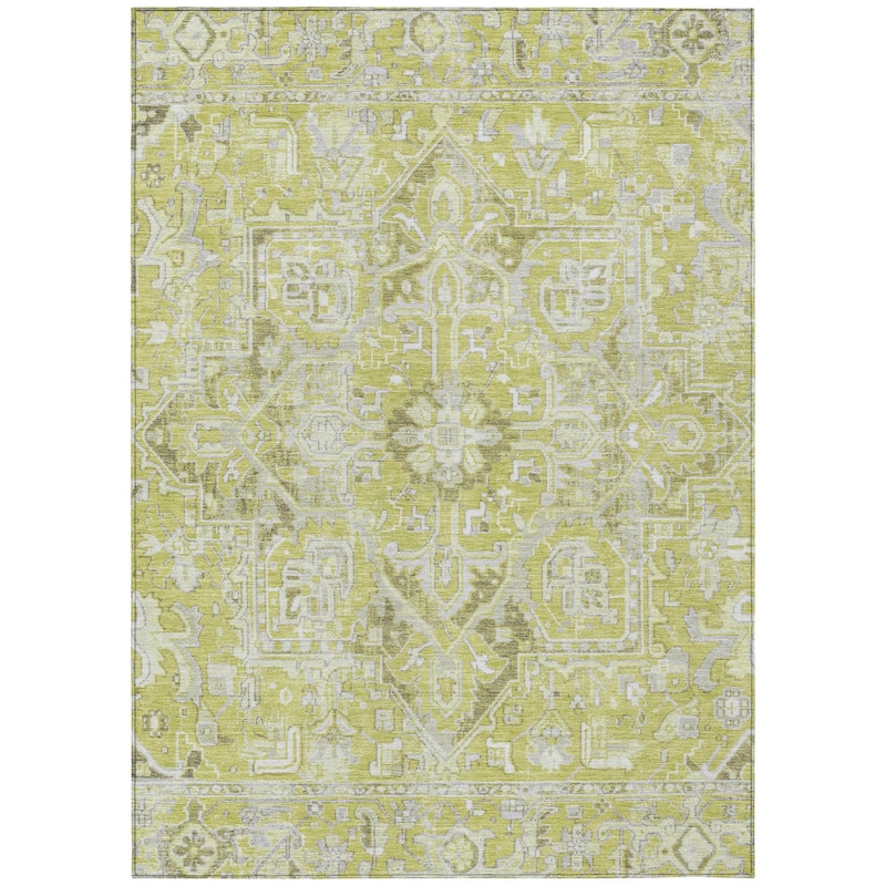 Machine Washable Indoor/ Outdoor Traditional Boho Chantille Rug
