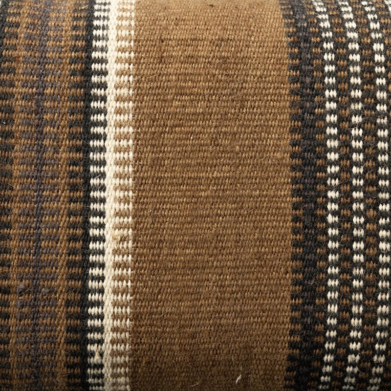 Greenfield I Brown & Beige Patterned Jute w/ Wood Frame Accent Bench - 59"W x 14.3"D x 19"H