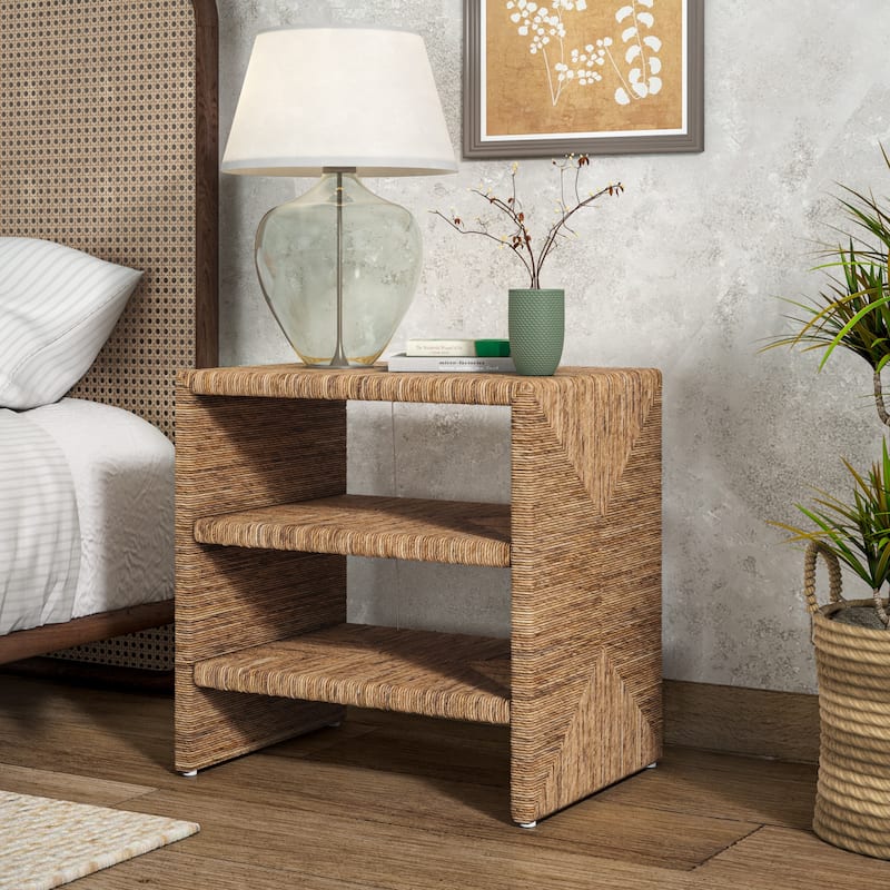 NPD Furniture Kanza Abaca Nightstand / Side Table