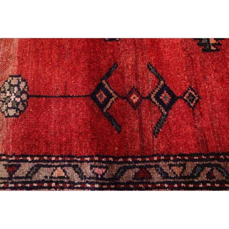 ECARPETGALLERY Hand-knotted Melis Vintage Dark Copper Wool Rug - 3'11 x 7'5