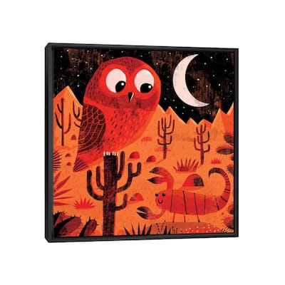 iCanvas "Desert Owl And Scorpion" by Gareth Lucas Framed Canvas Print