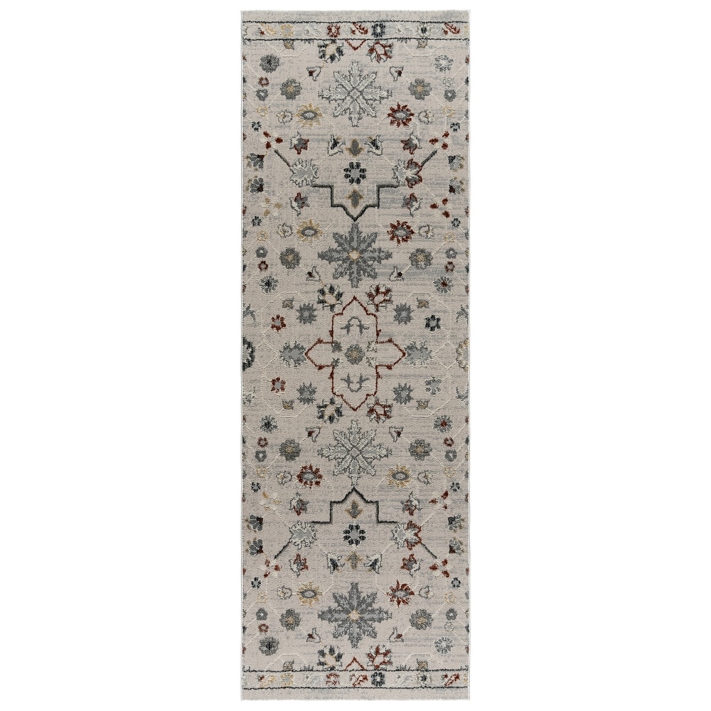 Gertmenian Trevi Polyester High-Low Plush Neutral Modern Abstract Indoor Area Rug Collection