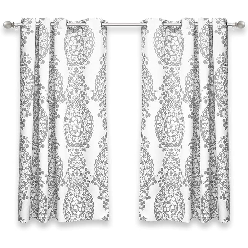 DriftAway Samantha Thermal Room Darkening Grommet Unlined Window Curtains - 52" width x 54 " length - Grey