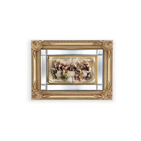 25"Last Supper Hanging Frame With Mirror - 25"