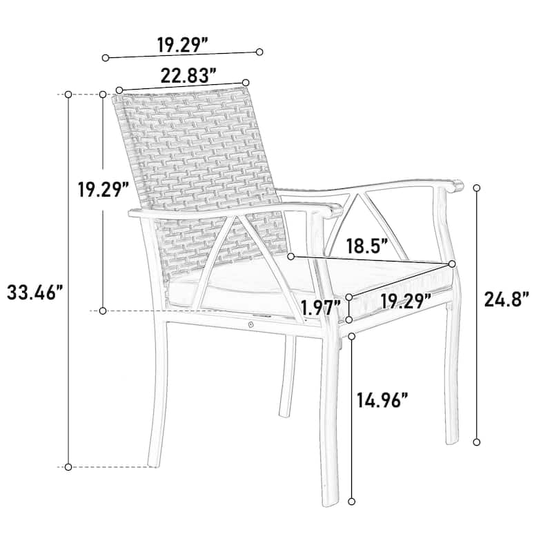 Modern 7-Piece Wicker Patio Furniture Set with Swivel Rocking Chairs, Cushions, and Removable Covers for Deck or Garden