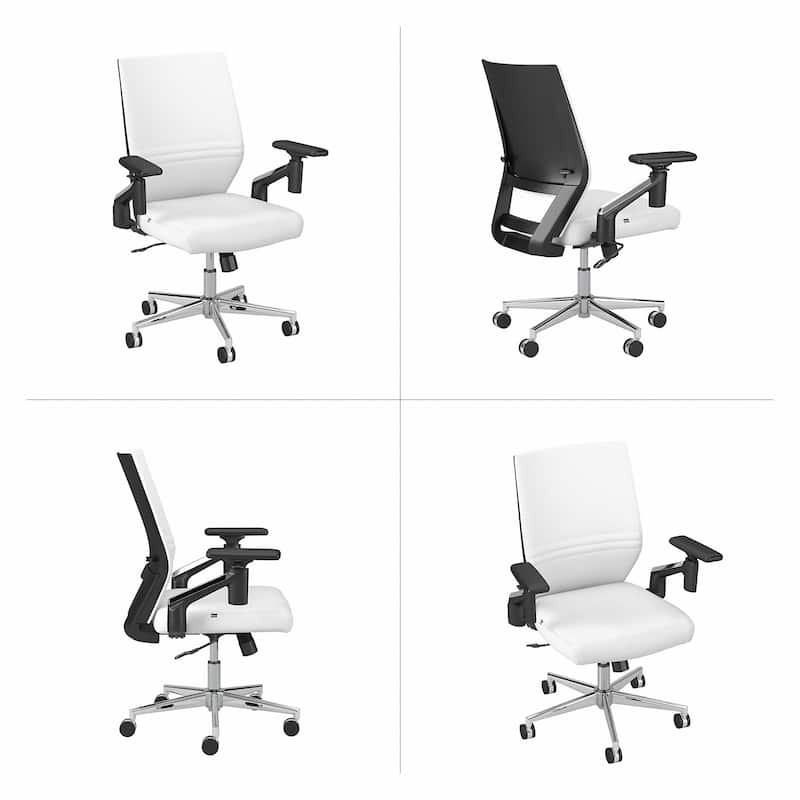 Laguna Mid Back Leather Office Chair by Bush Business Furniture