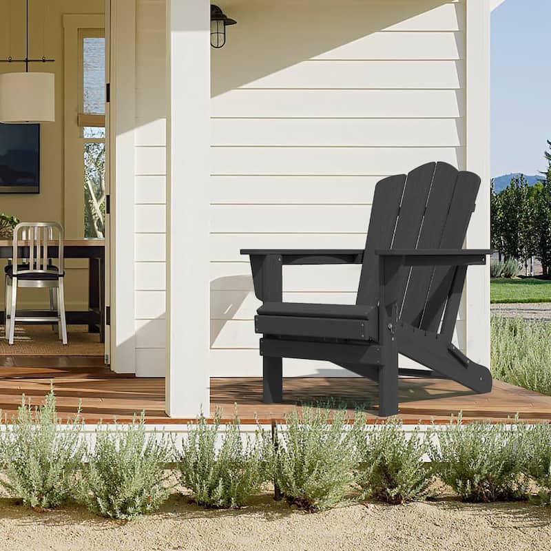 Outdoor HDPE Folding Classic Adirondack Chair All-Weather