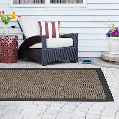 Dover Textured Chevron Outdoor Rug - 5x7'