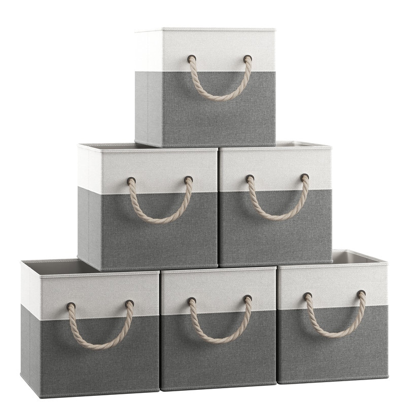 https://ak1.ostkcdn.com/images/products/is/images/direct/cef5e6ed3a4072803ea9741b550590ddf10152fd/Foldable-Collapsible-Storage-Box-Bins-Linen-Fabric-Shelf-Basket-Cube-Organizer-with-Rope-Handles---Set-of-6---13-x-13-x-13.jpg