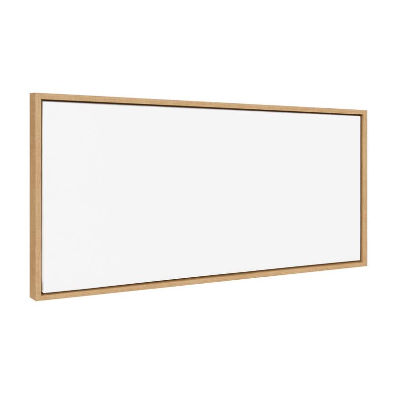 Kate and Laurel Sylvie Blank Framed Canvas - 18x40 - Natural