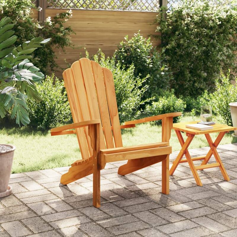 vidaXL Garden Adirondack Chair Teak Solid teak wood Medium Durable - 30.3 x 30.7 x 37.4 in