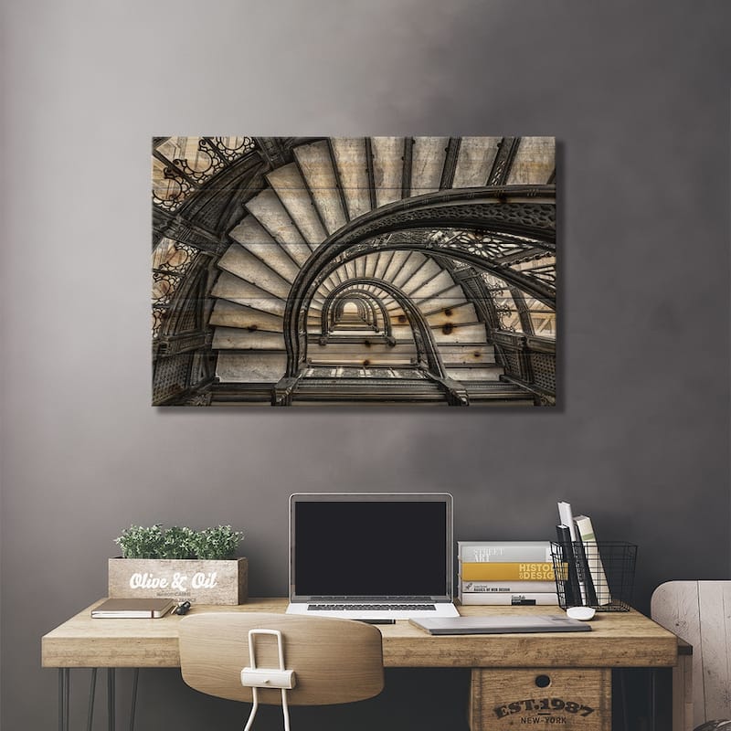 The Rookery Print On Wood by Yimei Sun - Multi-Color