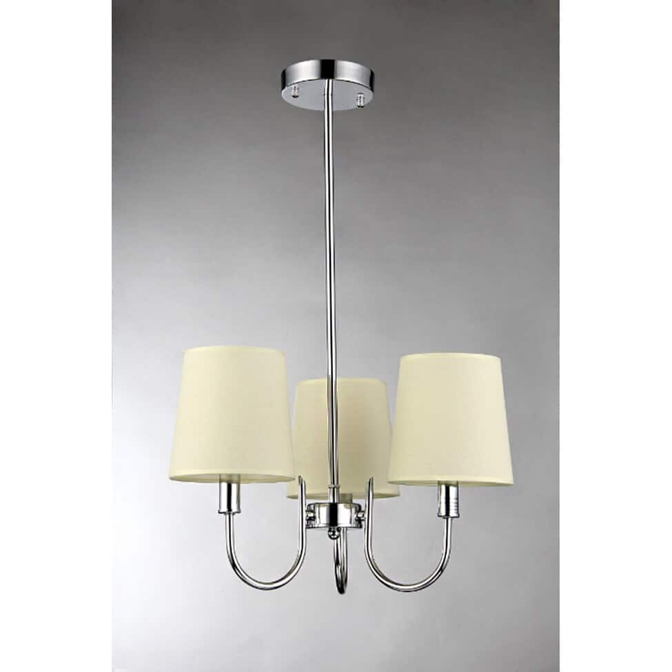 Aspen 3-light Off-white 18-inch Fabric Chandelier