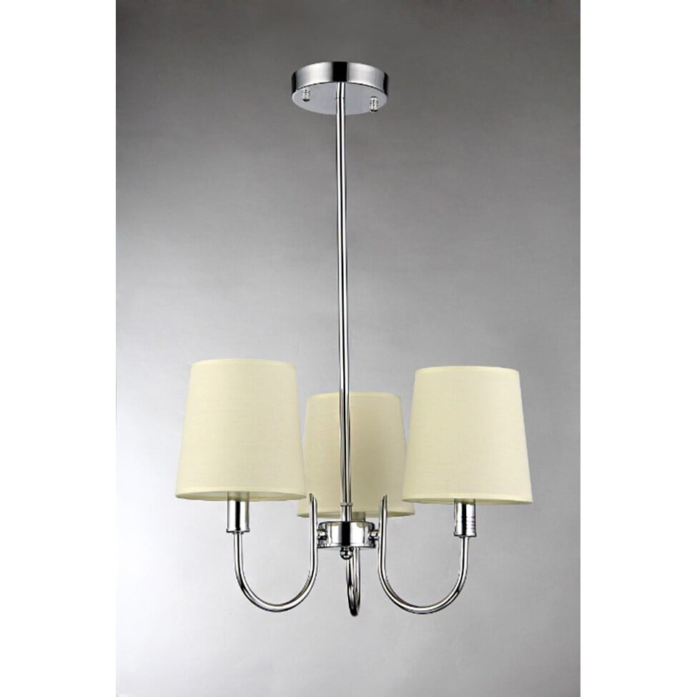 Warehouse of Tiffany Aspen 3-light Off-white 18-inch Fabric Chandelier