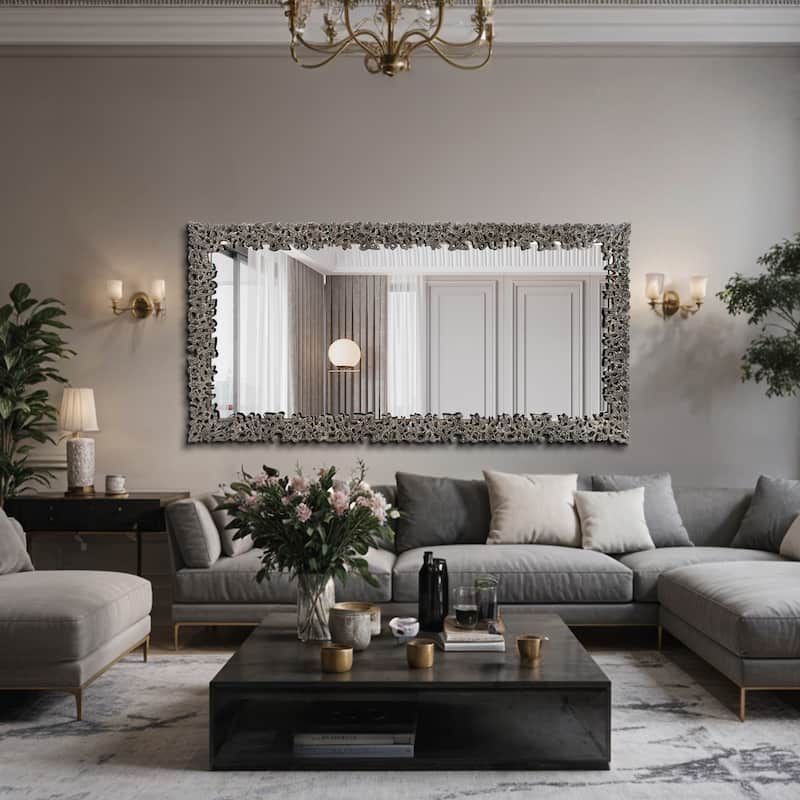 Asbille Glossy White Wall Mirror