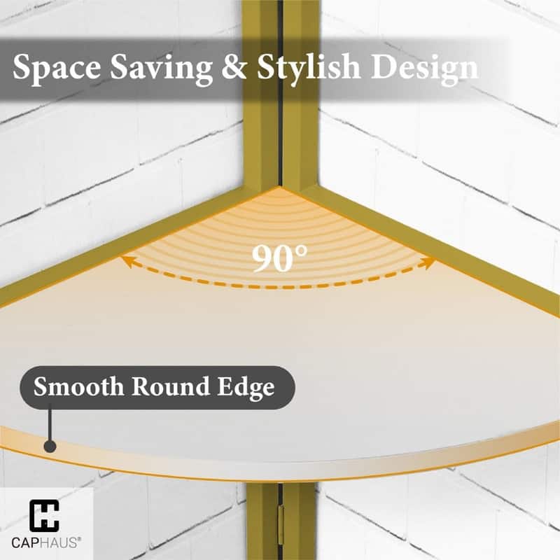 Corner Shelf Stand - 17.7"D x 17.7"W x 70"H