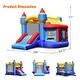preview thumbnail 2 of 6, Gymax Inflatable Kids Bounce House Castle Bouncer Slide Without Blower
