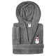 preview thumbnail 10 of 17, Sweet Kids 100% Polyester SUPER PLUSH Double Brushed Hooded Bathrobe - SNOWMAN Grey - L