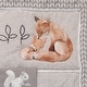 preview thumbnail 3 of 7, Lambs & Ivy Painted Forest Gray/Beige Woodland Animals 4-Piece Nursery Baby Crib Bedding Set