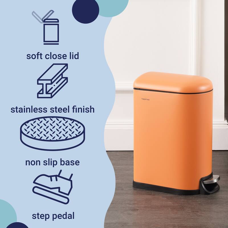 happimess Roland Mini Step-Open Trash Can