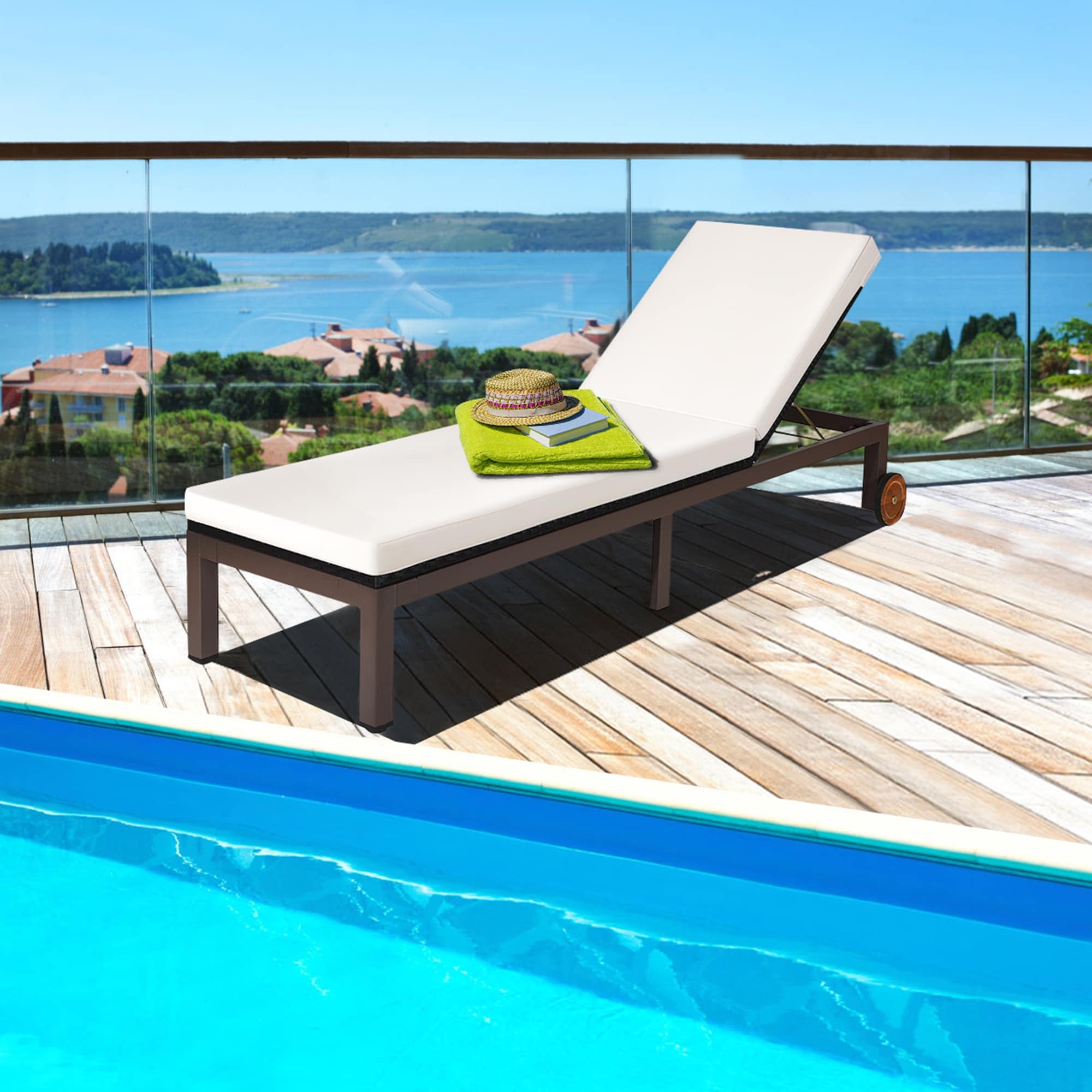 Best rattan top sun loungers