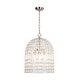preview thumbnail 19 of 53, Vintage Glam Crystal Bird Cage Lantern Chandelier - Distressed Brass