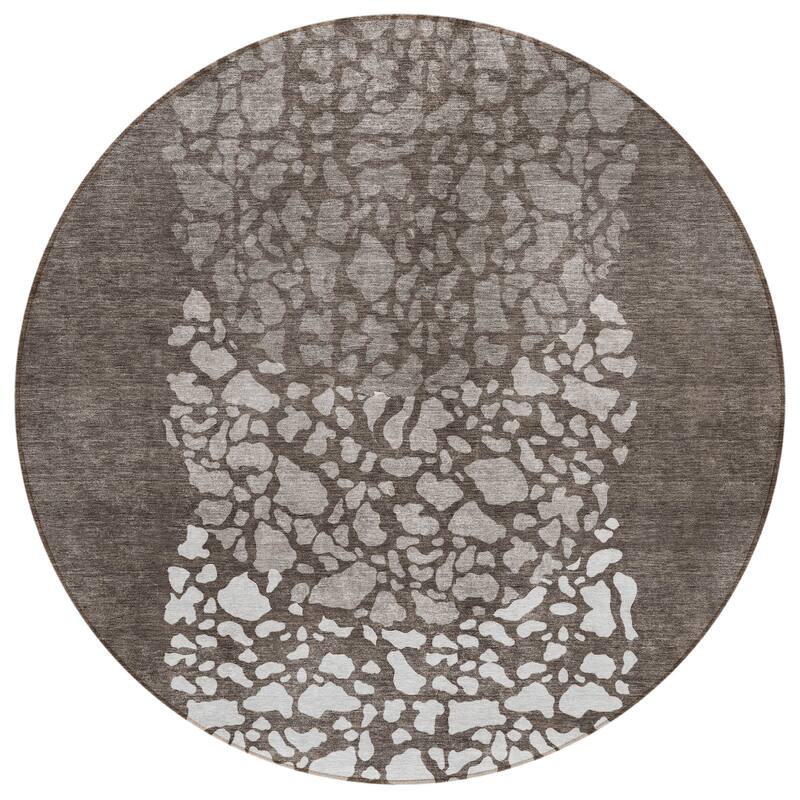 Machine Washable Indoor/ Outdoor Chantille Modern Mosaic Rug