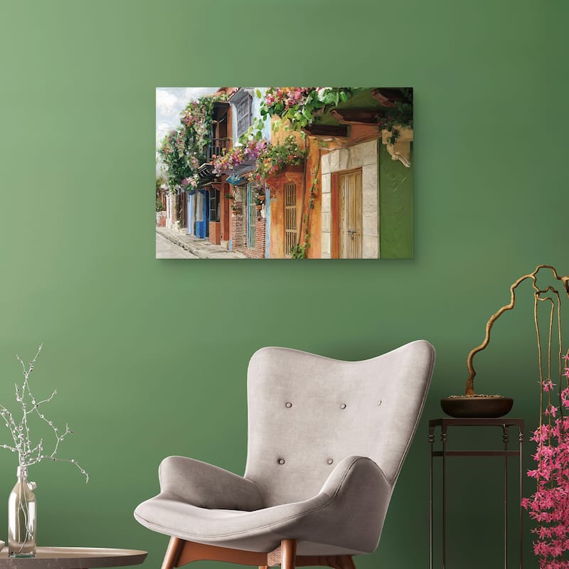 Village Colors by Studio Arts Canvas Art Print