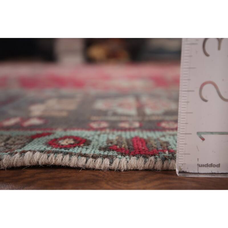 Fuchsia Pink Tabriz Persian Vintage Area Rug Handmade Wool Carpet - 9'6"x 12'8"