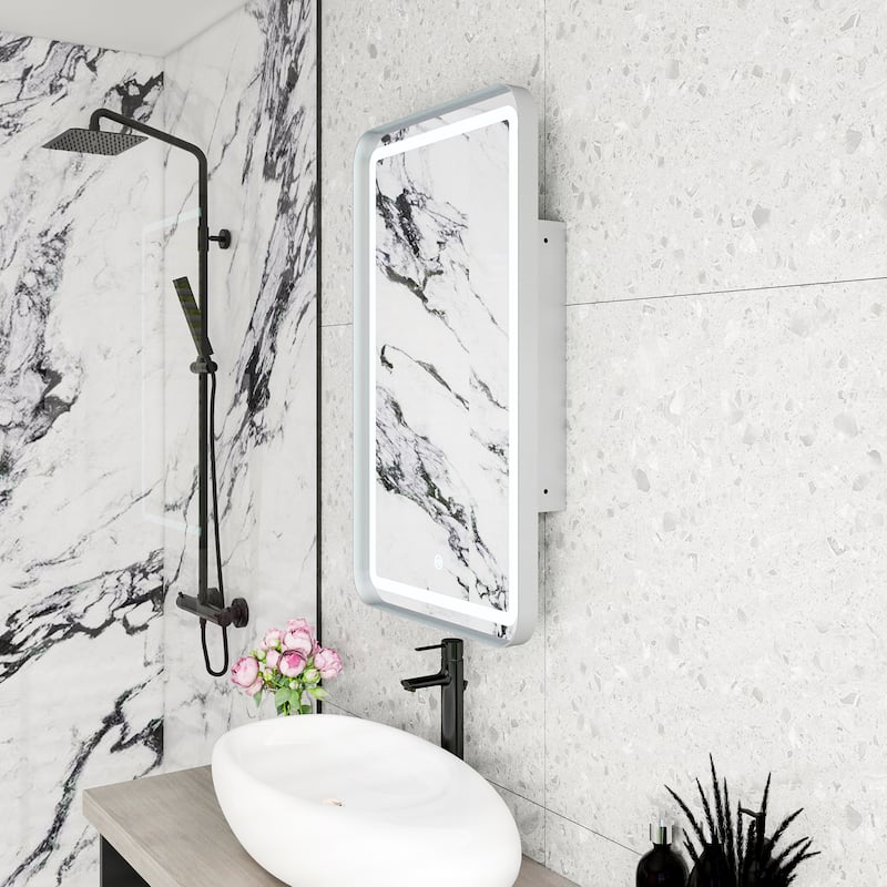 Roomfitters Rectangle Medicine Cabinet with Mirror, Wall Mounted Bathroom Storage