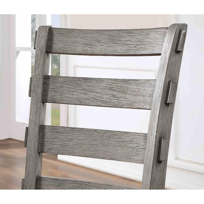 Farmhouse Gray Finish Side Chairs Furniture Set