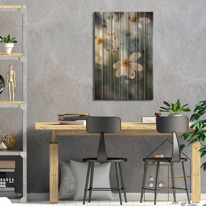 Cosmos I Print On Wood by Mandy Disher - Multi-Color
