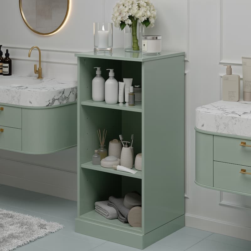 100% Solid Wood 16.5" Bathroom Cabinet with Optional Doors by Palace Imports - Sage - No Doors