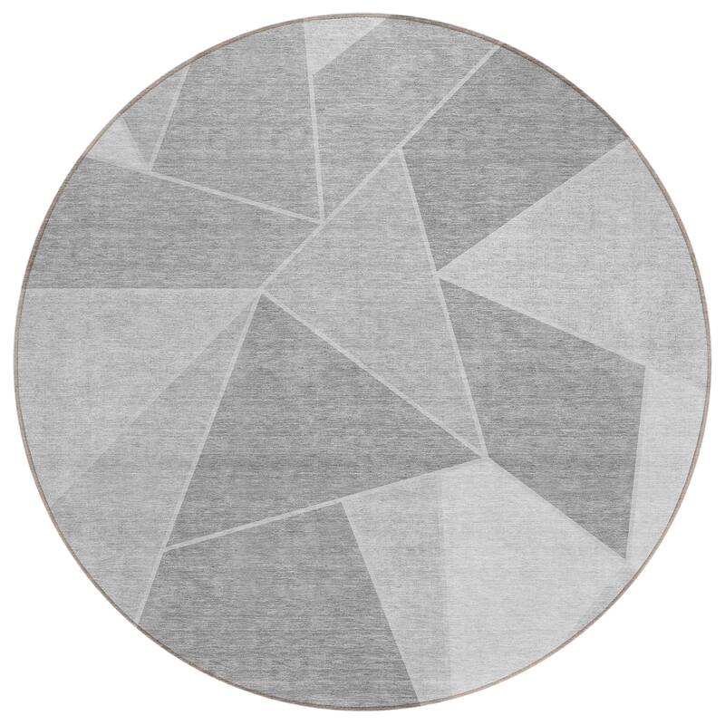 Machine Washable Indoor/ Outdoor Chantille Modern Mosaic Rug