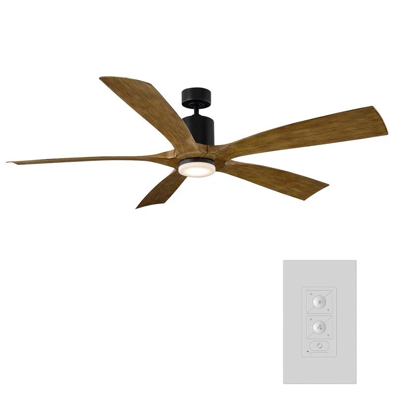 Aviator Indoor and Outdoor 5-Blade Smart Ceiling Fan 70in with Remote Control (Light Kit Sold Separately)
