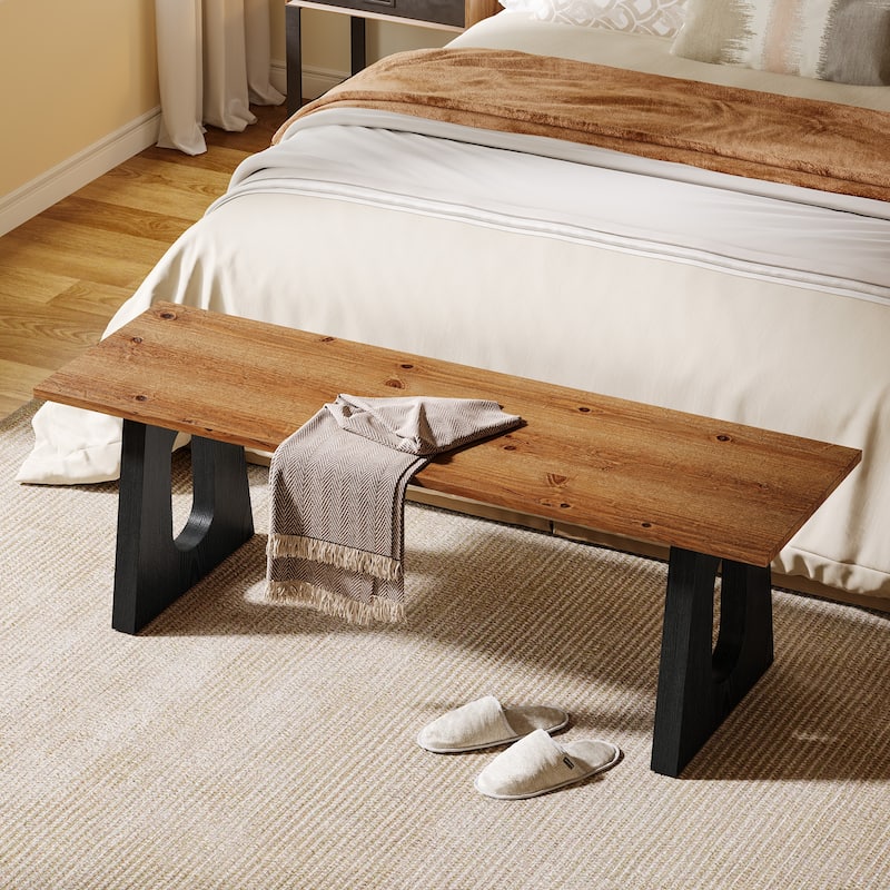 Farmhouse Wood Shoe Bench