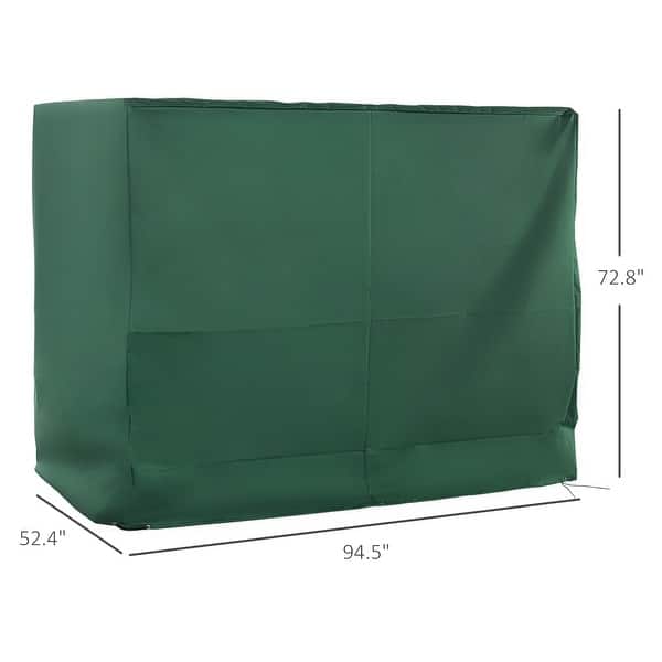 Outsunny 600D Oxford 3-Seater Patio Swing Cover Outdoor Chair Cover Garden Furniture Cover Rain Protection Waterproof Anti-UV