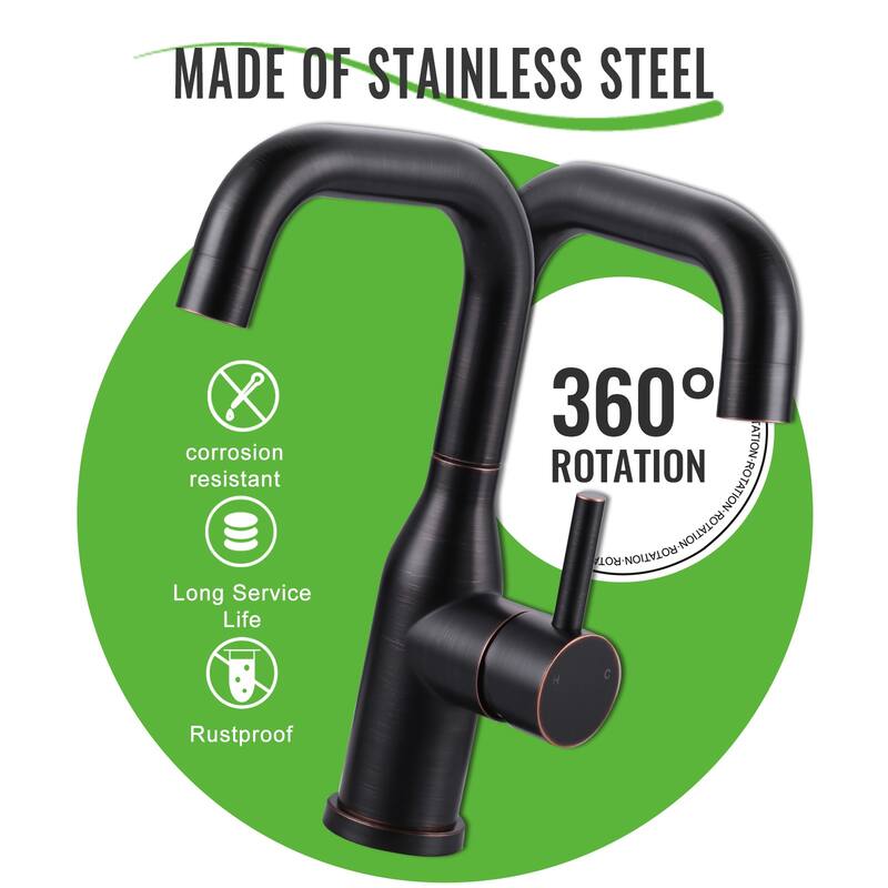 WOWOW Single Handle Bar Faucet With Swivel Spout