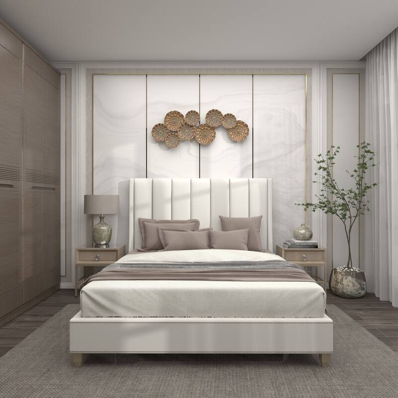 Gold Metal Embossed Floral Plate Home Wall Decor with Teal Accents