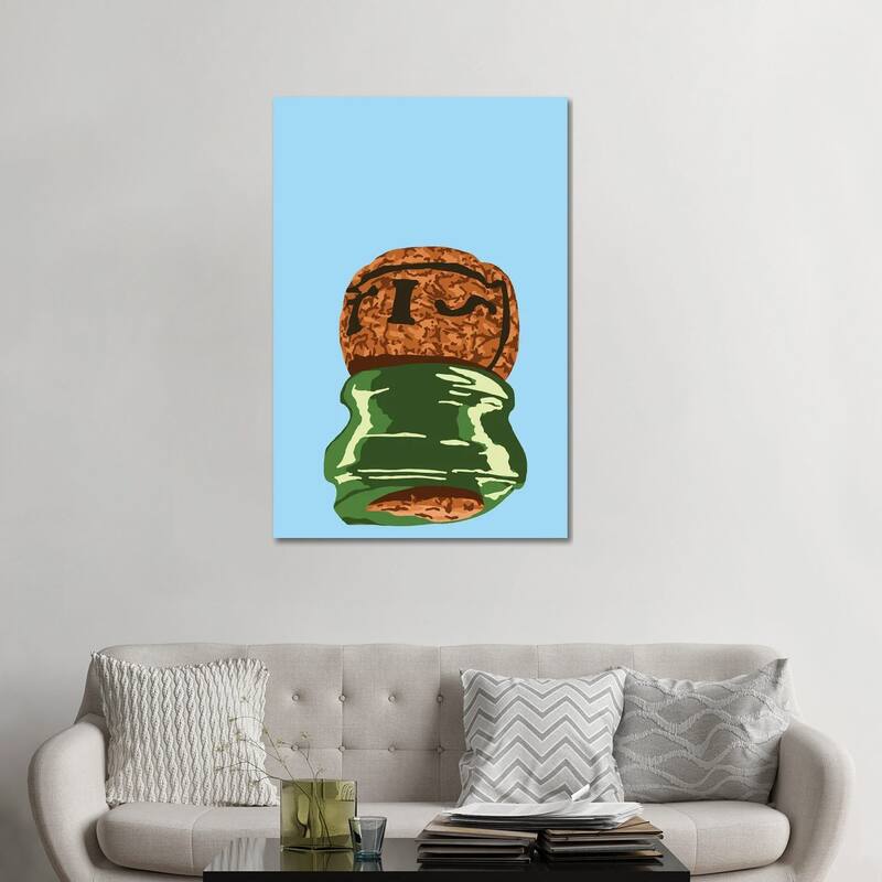iCanvas "Sabrage Champagne Cork" by Jaymie Metz Canvas Print - 48x32x1.5