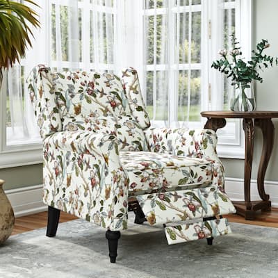 Copper Grove Lana Floral Wingback Pushback Recliner Chair